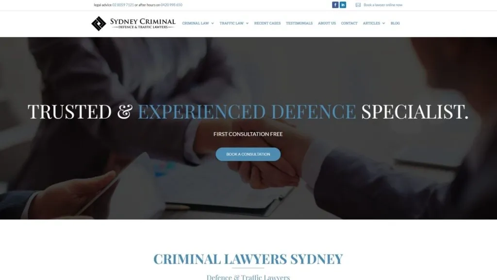 Website Screenshot of Commersion Legal Law Firm SEO SCDTL — website before redesign (old version)