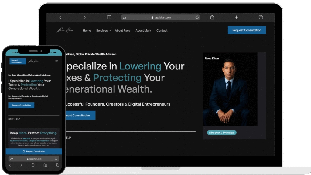 Website Screenshot of Commersion Legal Law Firm SEO Client Raea Khan — website after SEO/CRO redesign (new version)